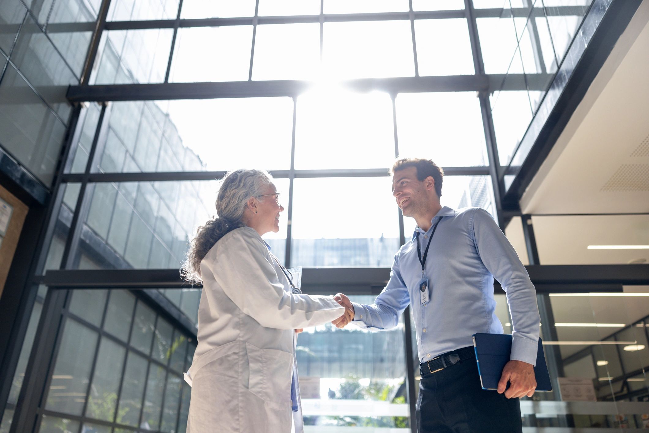 Business partner handshake